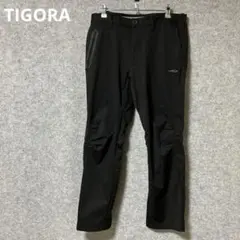 TIGORAブラック ストレッチパンツ サイドポケット付き