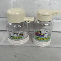 【新品未使用】レトロ スヌーピー調味料入れ　塩胡椒入れ 爪楊枝入れ
