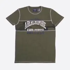 ★新品★アバクロンビー&フィッチ★カモフラ切替半袖Tシャツ (Olive/S)