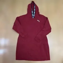 PUMA バーガンディ フード付きパーカー