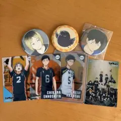 アニメキャラクター 缶バッジ・カード 5点セット