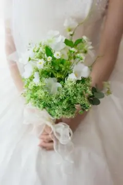 アーティシャルフラワーウェディングブーケ　ブートニア　ヘアパーツ