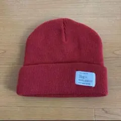 ニット帽　ニットキャップ　レッド　キッズ　ジュニア　レディース