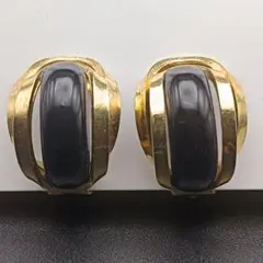 ヴィンテージ ブラック イヤリング