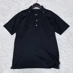 美品✨【BARNEYS NEWYORK】スキッパー ポロシャツ黒 極上肌触りのサムネイル
