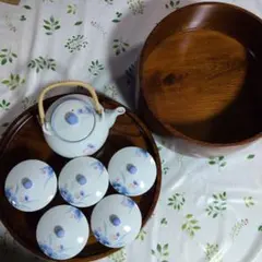 急須と湯飲み5個セット 茶びつ付き