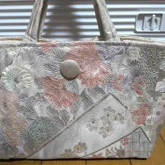 最終価格！花柄刺繍 和装用 帯バッグ ハンドメイド