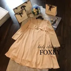 美品　フォクシーレディclassical dressワンピース　淡いピーチ