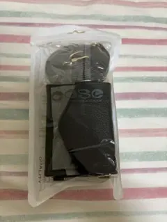CASE スマホショルダーストラップ カードポケット付き 黒