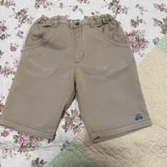 ファミリア110㎝裾刺繍ベージュパンツ