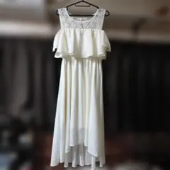 One Way オフショルダーワンピース ホワイト