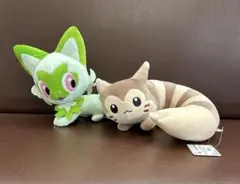 ポケモン　もふぐっと　しっぽみてみて！ぬいぐるみ−オオタチ・ニャオハ　2点セット