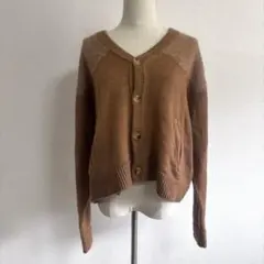 ダブルカーディ バイ エースハイ カーディガン モヘア混 ブラウン