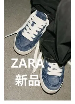 デニムブルー ローカットスニーカ23.4cm 36