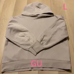 GU レディース パーカー ベージュ L