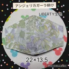 108.アンジェリカガーラ柄♡ライム LIBERTY生地