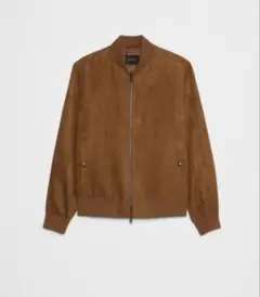 バナナリパブリック ヴィーガンスエード ボンバージャケット ブラウン Lサイズ