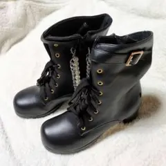 匿名配送✨ショートブーツ レディース 厚底ブーツ 編み上げ コスプレシューズ