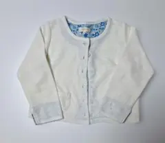 白色 カーディガン 100cm 花柄