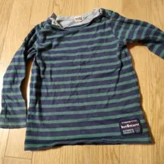 Hot Biscuits ストライプ長袖カットソー　Mikihouse