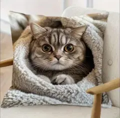 クッションカバー　猫R28　キジ猫　 ４５ｃｍ　猫の雑貨　HANAKO