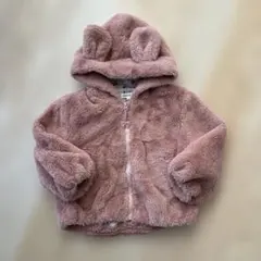 SHOO-LA-RUE 100cm耳付きフードジャケット アウター ピンク ボア