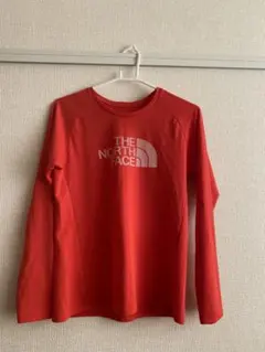 THE NORTH FACE ロングスリーブGTDロゴクルーフレアオレンジ L