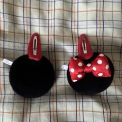 ミニーマウス カチューシャ 耳とリボン