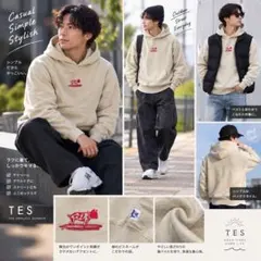 TES パーカー ベージュ M