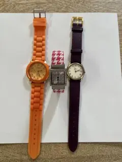 GENEVA オレンジ シリコンバンド 時計