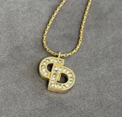 Dior ディオール CDロゴ ストーン ネックレス ゴールド　ヴィンテージ