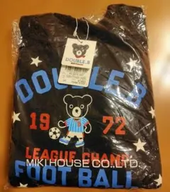 DOUBLE-B トレーナー 120 　 黒　サッカー　ダブルビー