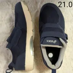 asics 21cm スニーカー　ネイビー 　キッズシューズ 匿名配送