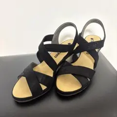 COULEUR VARIE 黒　サンダルのサムネイル