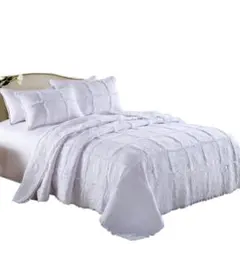 まっ白なベッドカバー：キングサイズマルチカバー