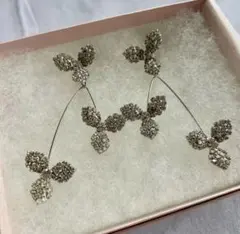 ブライダルイヤリング　花　フラワー