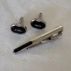 桂由美　シルバー カフスボタン ネクタイピン セット