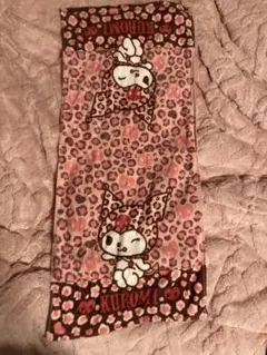 広告掲載2025年夏 クロミ しまむら ヒョウ柄タオル フェイスタオルピンク