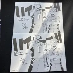 ハイキュー!! 29巻 購入特典 イラストペーパー　日向 影山 月島 2枚