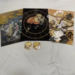 我妻善逸 クリアファイル 缶バッジ 5点セット 鬼滅の刃