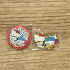 ちいかわ　サンリオ　缶バッジ　ピンズ　ハチワレ