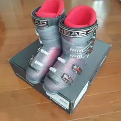 HEAD 23.0〜23.5cm　子ども用スキー用ブーツ グレー/レッド