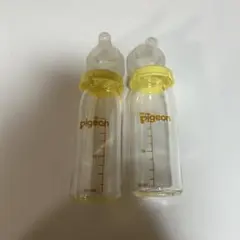 (美品) ピジョン　産院用　哺乳瓶&乳首　100ml × 2本セット
