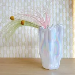 △vintage△ 레트로 花瓶 オーロラ花瓶 ヴィンテージ アートグラス