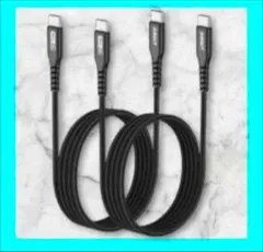 USB TypeC ケーブル 1.5M 2本組 PD対応 60W 急速充電 充電