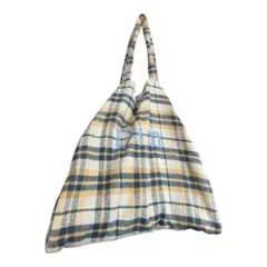 dim recollectionチェック柄トートバッグ DIm刺繍付き