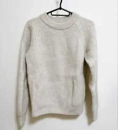 UNIQLO U ラムリブセーター ニット クルーネック アイボリー ホワイト