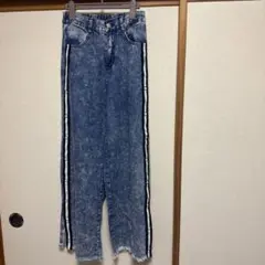 ANAPライトブルーデニムパンツ サイドストライプのサムネイル