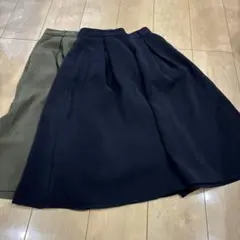 GU ガウチョパンツ　Sサイズ オリーブ ネイビー　2枚セット
