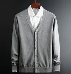 Vネック ニット 無地セーター ライトアウター お兄系 敬老の日